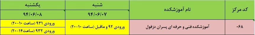 انتخاب واحد مهر 94 2